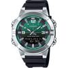 50m Water Resistant Quartz Movement Resin Strap Watch Unisex Green Dial AMW-870A-3AV