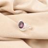 Gemma Ametista Argento Sterling 925 Gioiello Fatto a Mano Pietra Portafortuna di Febbraio Anello RR-48-7