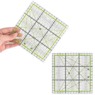 Transparent Quilting Acrylic Sewing Patchwork Ruler Cutting Tool Tailor Craft Patchwork Ruler Garment Ruler G03 15x15cm