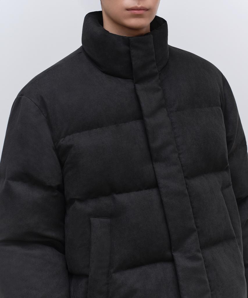 Musinsa Standard Daily Puffer Synthetic Suede Short Padded Jacket [Black]