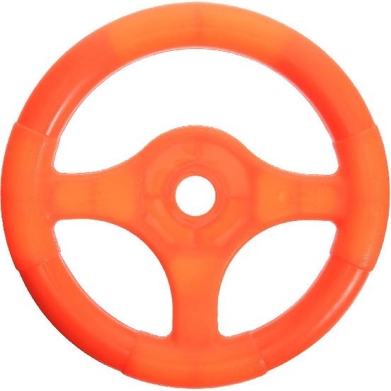 Universal Orange Plastic Steering Wheel Toy for Kids, Compatible with Rocking Cars, Bumper Cars, Go-Karts, Easy To Install, 6.49 Inch, Essential