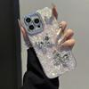 Applicable To Apple 17ProMax Rhinestone Pearl Butterfly Mobile Phone Case iPhone16 Shell Pattern 15 Laser Anti-drop Cover