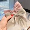 Hairpin Elegant Satin Hair Bow Clips Elastic Sturdy Fixing Women Stylish Gentle Hair Accessory for Delicate Hairstyles