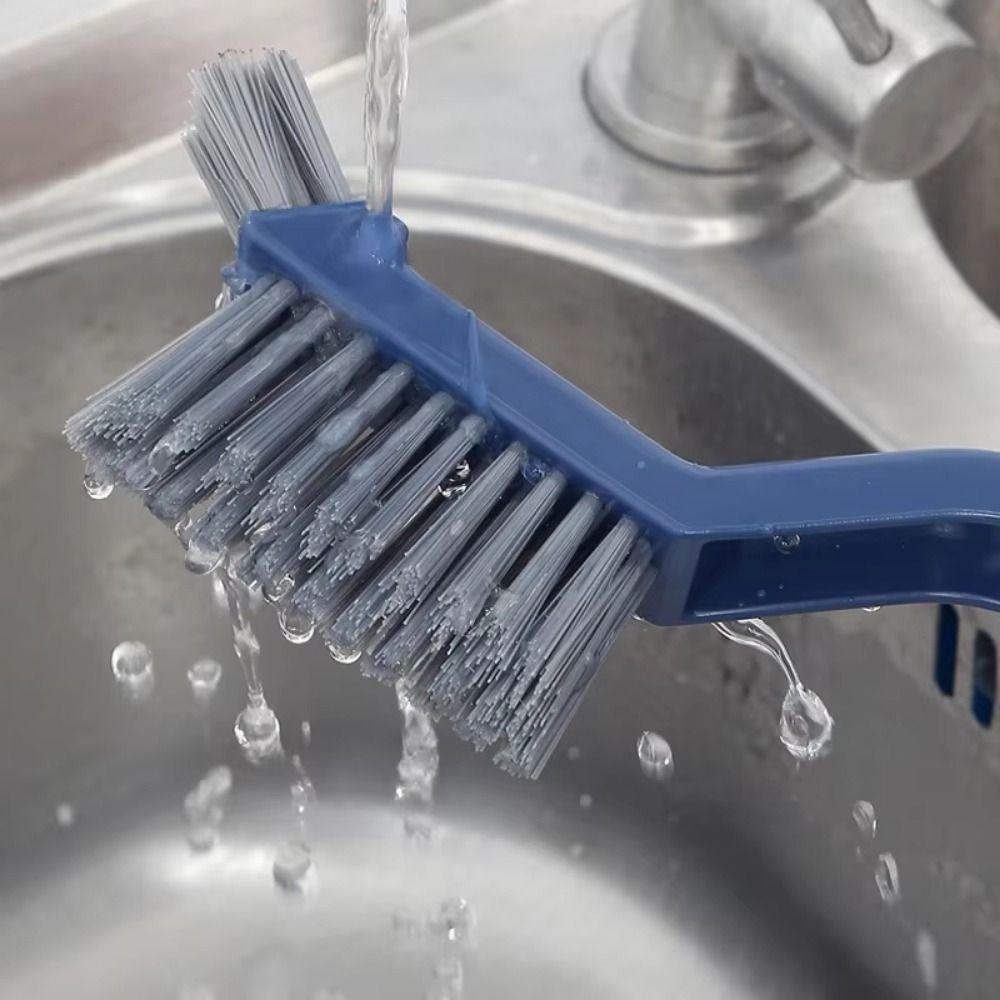 3 in1 Long Handled Gap Brush Hard Bristled Corner Brush Effective Cleaning Brush Window Grooves