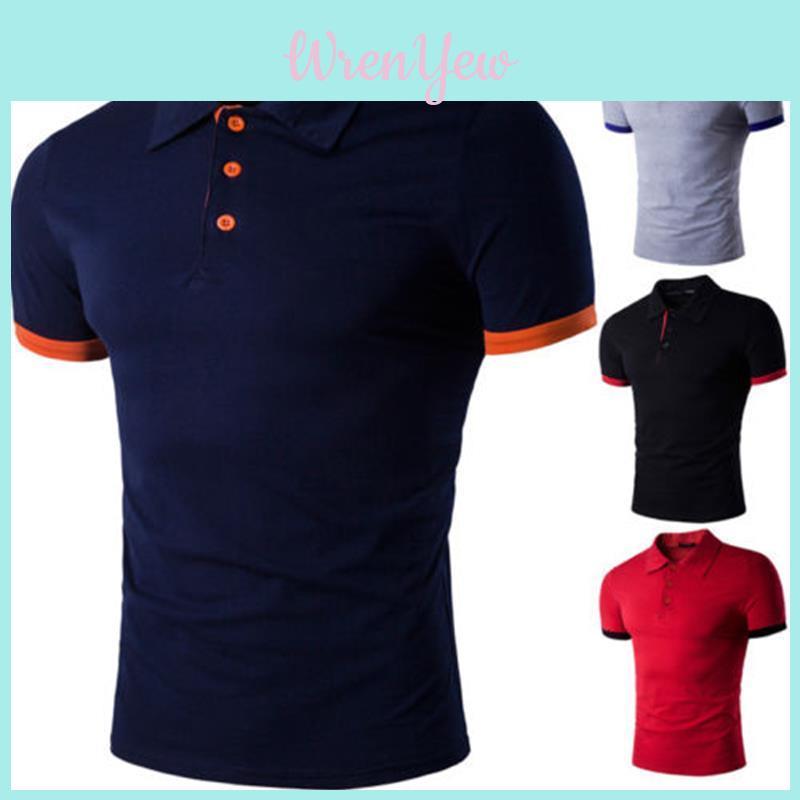 Premium Quality Usa Fashion Men's Stylish Casual T-shirt Slim Fit Polo Shirt Tops For Everyday Wear
