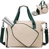 Tennistasche für Damen Herren, Pickleball Tasche mit Schuhfach & Nassfach, Wasserdichte Sport-Reise-Duffelbag mit Trolley-Halterung, Handgepäck für Sport,
