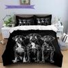 Black Boxer Pattern Bedding Home Decoration Birthday Gift (1 * Duvet Cover + 2 * Pillowcase, Without Core)