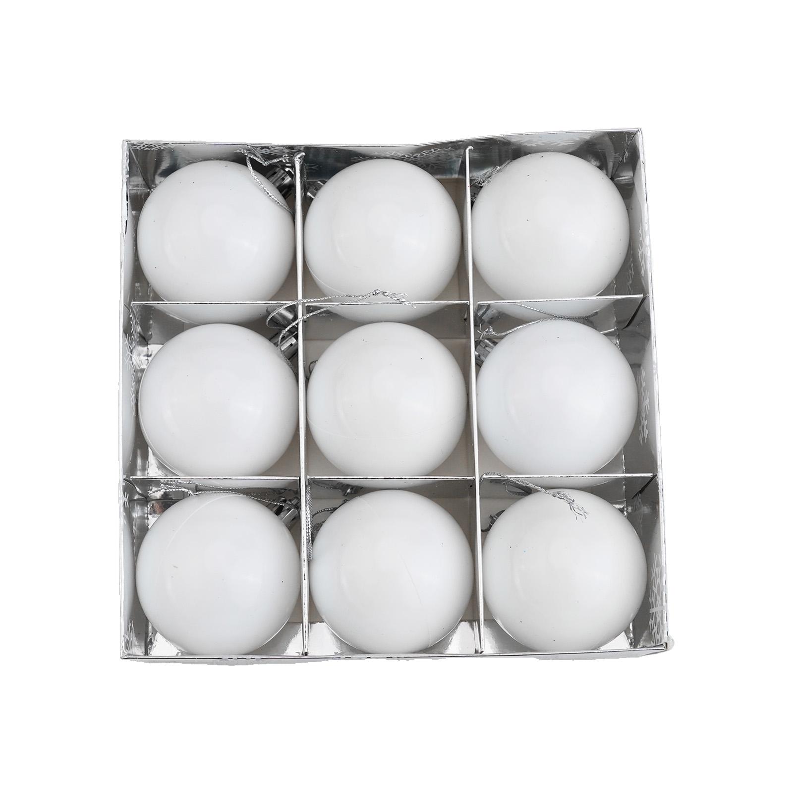 

Рождественский декор Рождественские шары Легкая Рождественская елка 9 шт./коробка безделушки белый