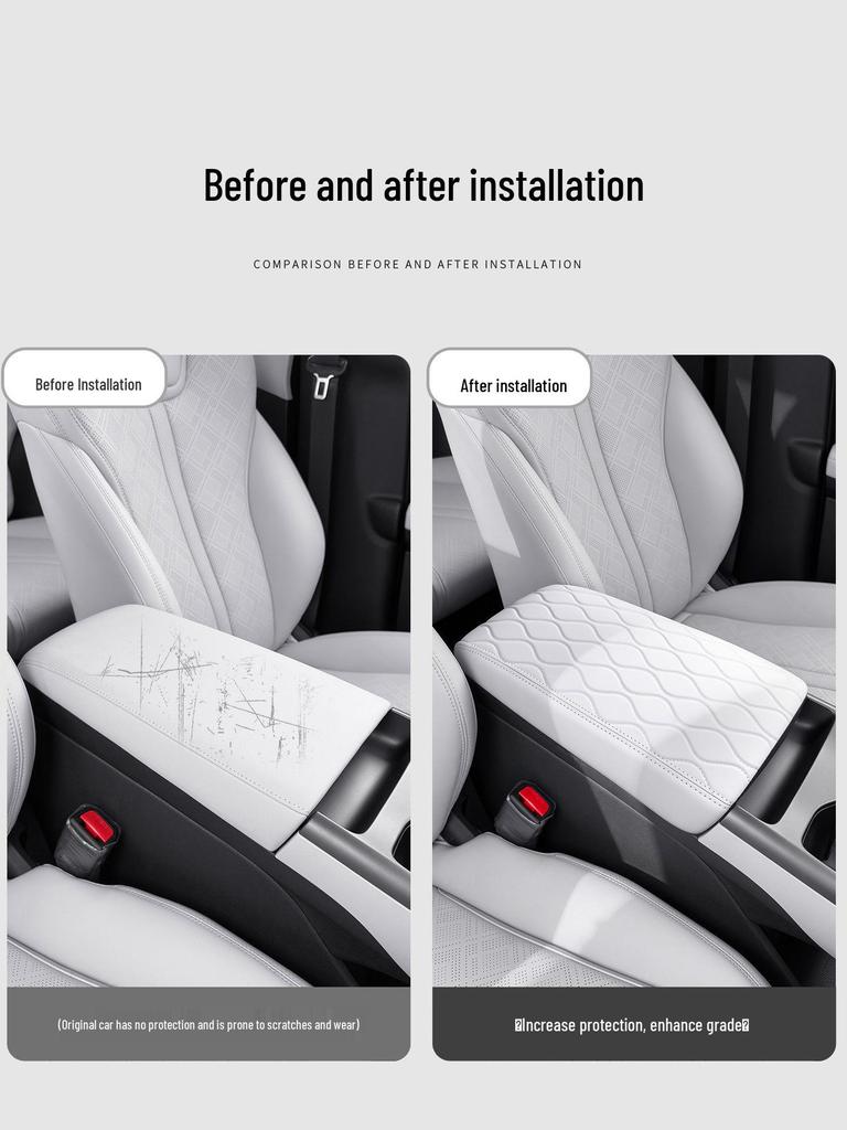 BYD Yuan UP Armrest Leather Pad - Interior Console Protection.
