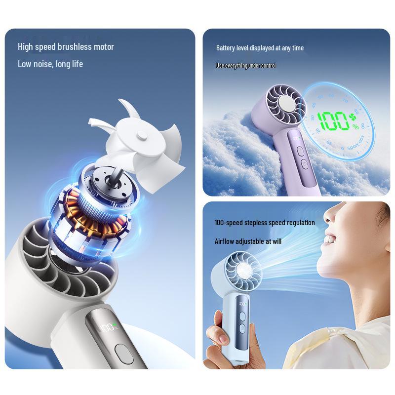 Handheld Turbo Mini Fan with USB Charging and High-Speed Semiconductor Cooling (2026)