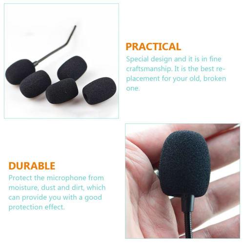 LIOOBO 40-Piece Microphone Sponge for Lavalier Microphones, Headsets, and Windscreens, Washable, Inner Diameter 5mm, 8mm, and 13mm, Set of 40 (Inner D