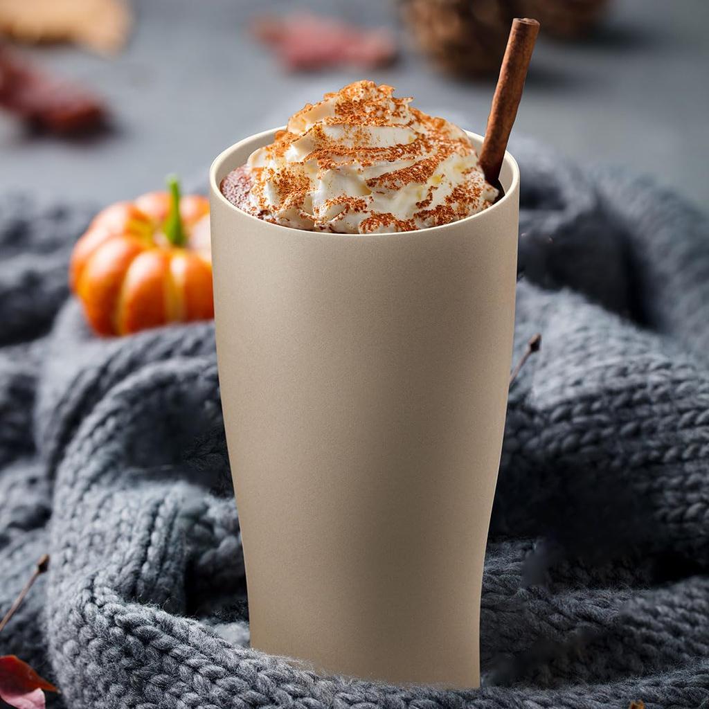 Atlas Set of Vacuum Keeps Hot or Stainless No Metallic Ceramic Smooth Sinqs Tumbler, 430ml, 2, Insulated, Cold, Steel, Odor, Coating, Mouth,