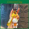 Cute Cat Keychain Whimsical Pvc Key Ring Adorable Bag Pendant For Creative Gifts