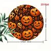 Halloween Pumpkin Iron Metal Wall Art Retro Round Sign Home Decor