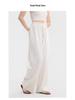 Yulu Women's Linen Straight-Leg Summer Pants - Loose, Breathable, Slimming, Versatile, and Casual Long Pants