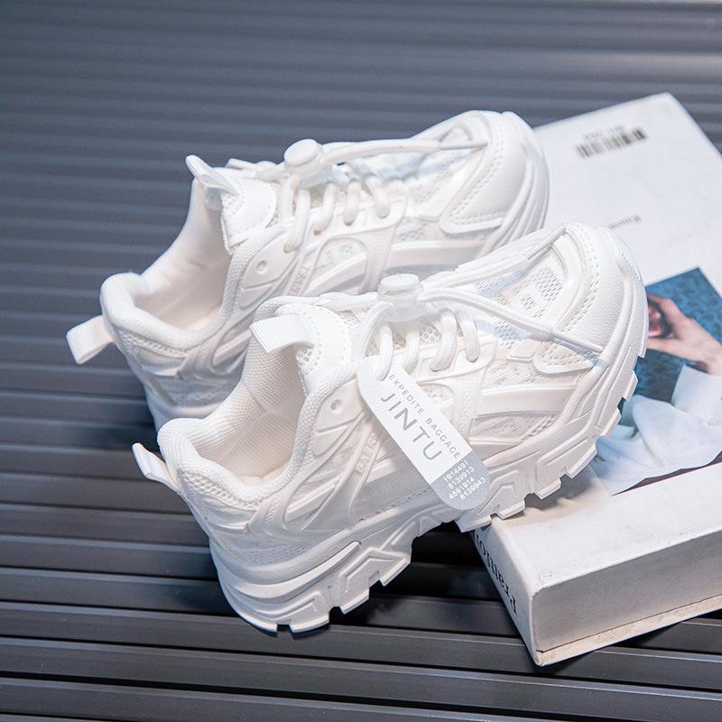 2025 Summer Kids' Breathable White Mesh Sneakers—Lightweight Style for Boys & Girls