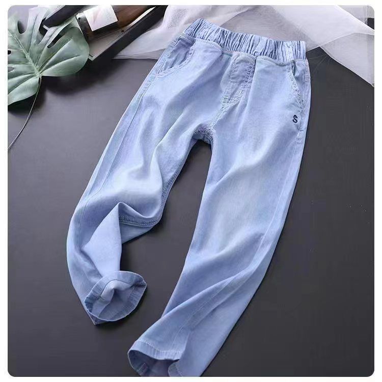 Boys' Pants JeansSummer ThinChildren's Summer Clothes Men's Summer Clothes Loose and Handsome