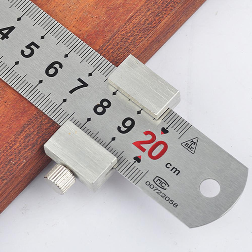 Woodworking Line Drawing Marking Gauge Carbon Steel Ruler Limiter Locator Block