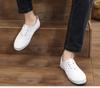 Lutai Unisex White Canvas Lace-Up Casual Gym & Work Shoes