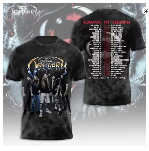 Obituary Brutal Death Metal Graphic Tee Men Women Adults VA531 S