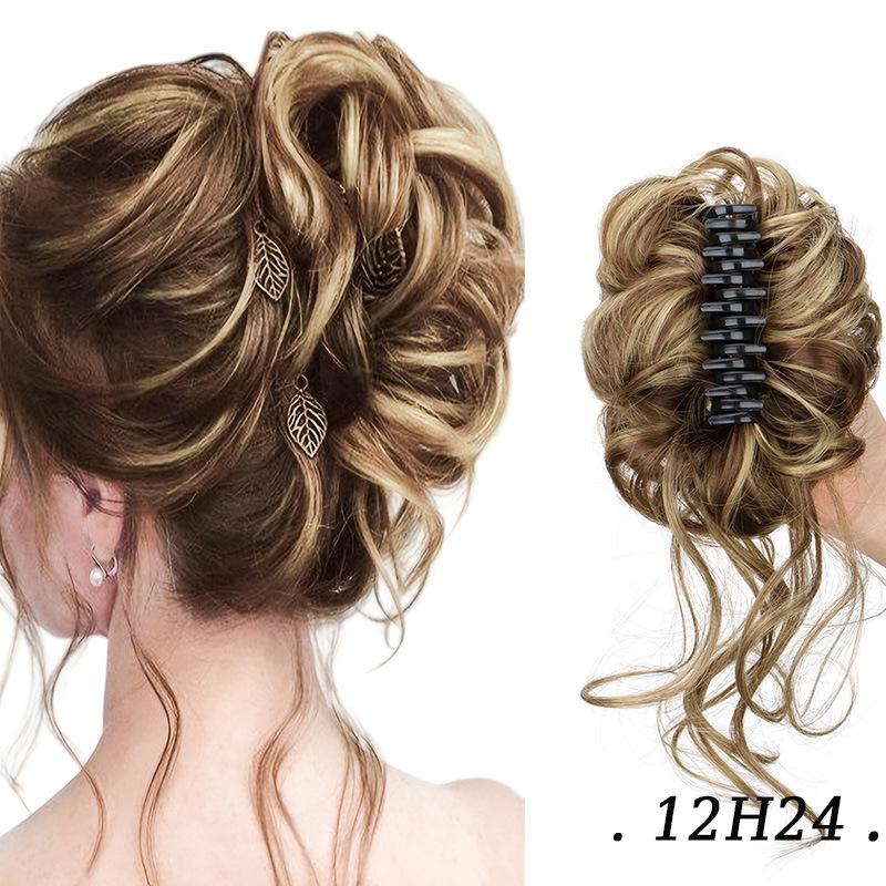 Multi-Color Long Tassel Hair Tie Clip with Fluffy Silk Flower Bud - Celebrity Style