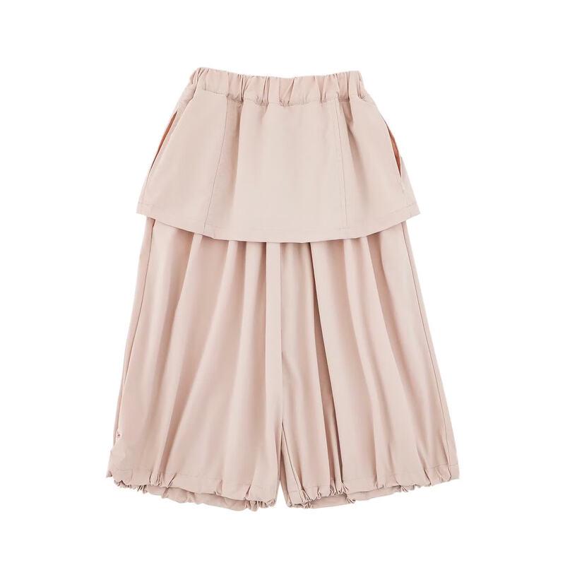 Yoyou Girls  Faux Two-Piece Skirt-Panel Capri Pants 110cm
