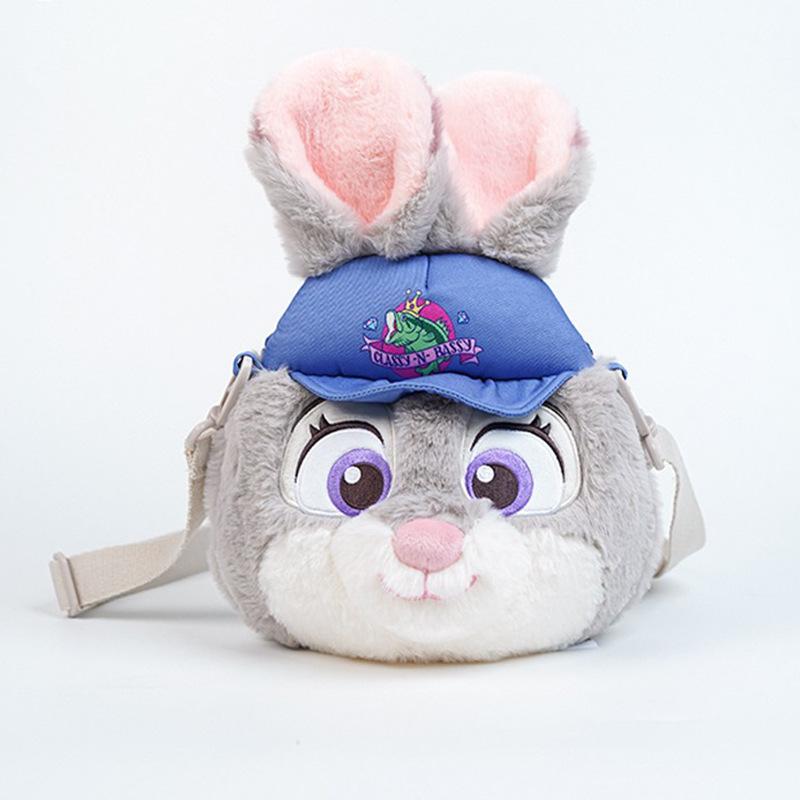 Zootopia Judy Nick Plush Crossbody Bag 3D Ears Kawaii Casual Shoulder Pouch Surprise Gift