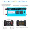 1200W invertor DC 24V na AC 220V Konverzní transformátor napětí Duální cigaretový zapalovač Auto Invertor 4USB univerzální zástrčka