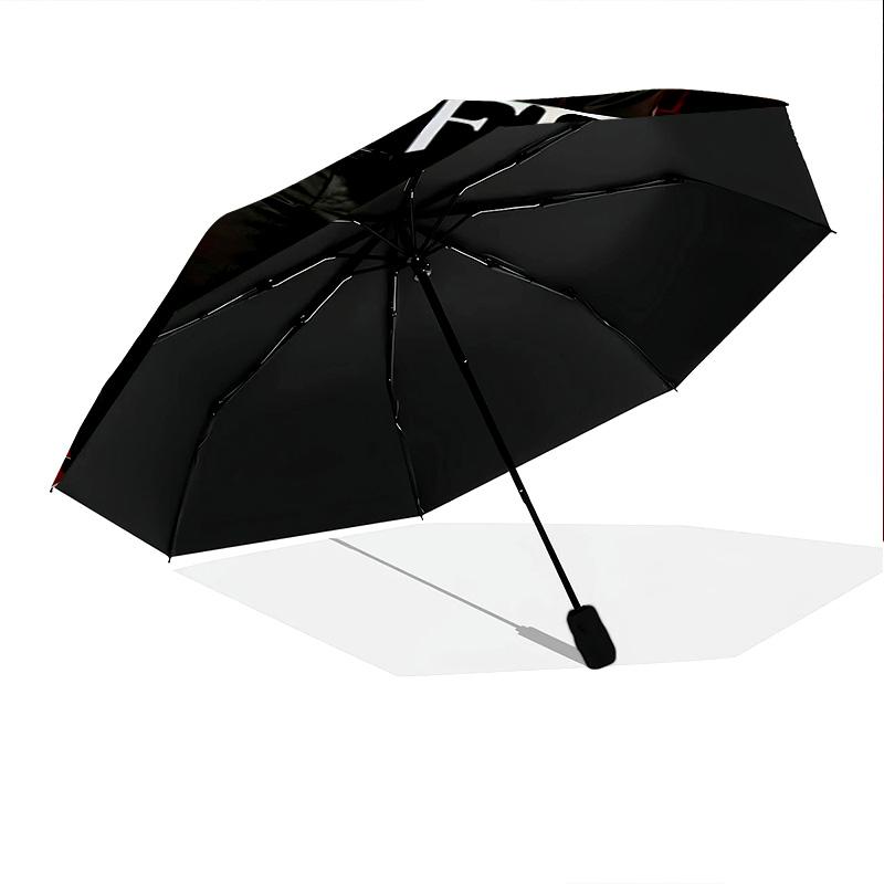 Supernatural Shadows Light Folding Umbrella Suitable for All Seasons 8 Paraphenoid Bones Printing Light Three Folds