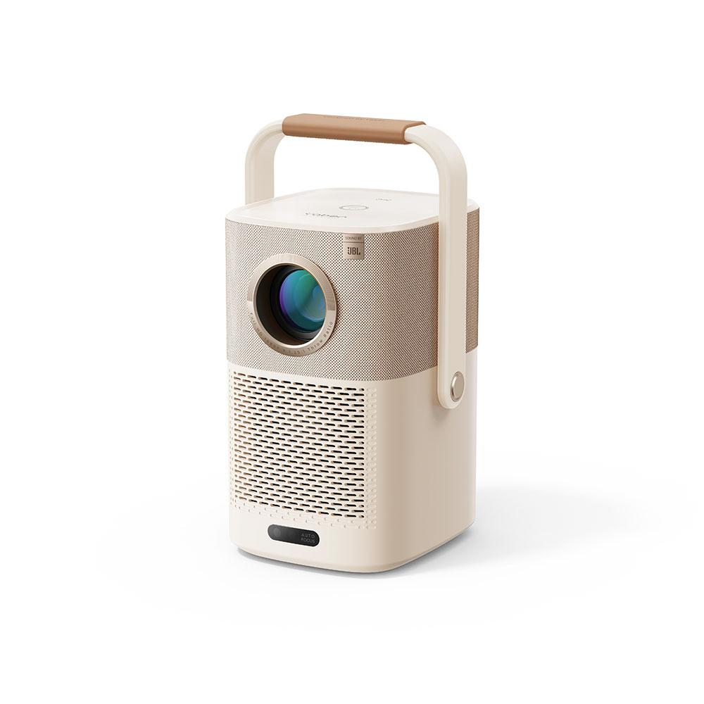 Projektor multimedialny bezprzewodowy FullHD 1080p LCD z głośnikami JBL WiFi BT T2 Plus - beżowy