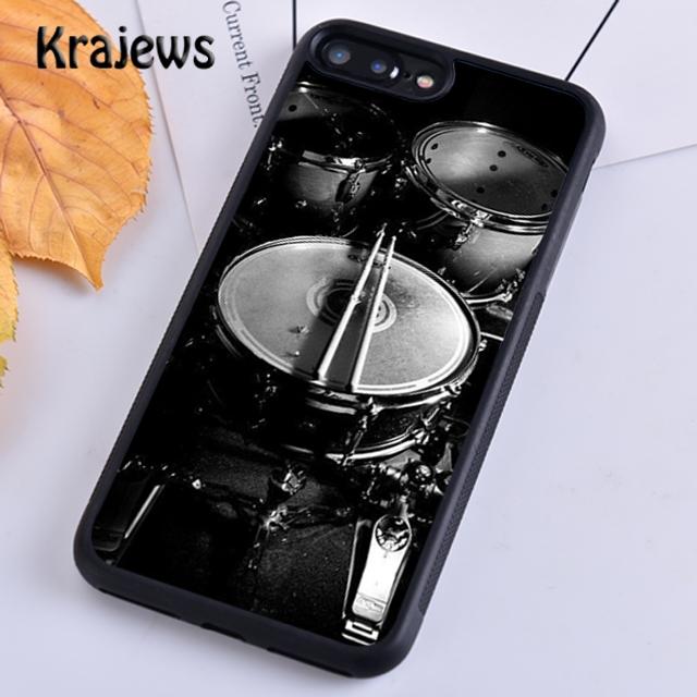 Krajews Husă de telefon moale cu tambur pentru instrument muzical pentru iPhone 14 5 SE 6s 7 8 plus XR XS 11 12 13 pro max Samsung S21 S22ultra