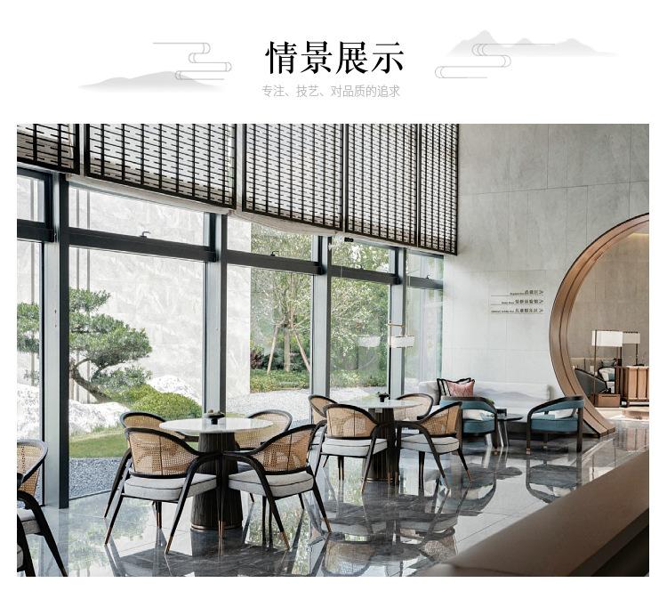 European Solid Wood Rattan Living Room Chairs Nordic Leisure Armchair Living Room Furniture Creative Backrest Sofa Dining Chair