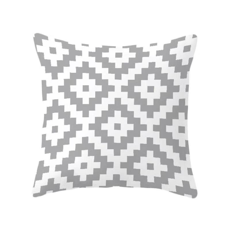 Yellow Geometric Theme Throw Pillow Covers With Digital Printing Of Short Plush Fabric Car-Shaped Sofa Cushion Office Home Decor