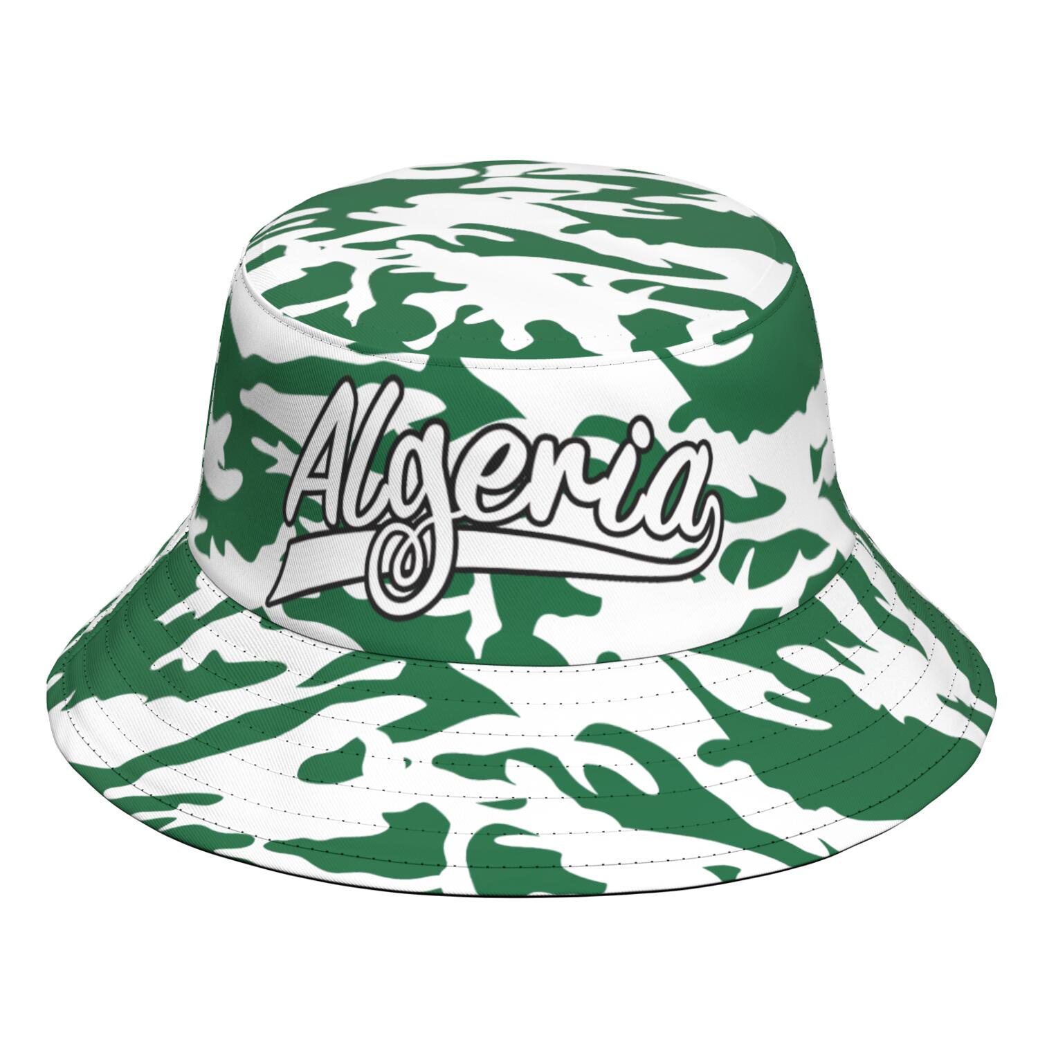 

Algeria Free Custom Made Name Photo Dza Islam Bucket Cap Arabic Algerie Arab Print Text Logo DZ Casual Fisherman Hat