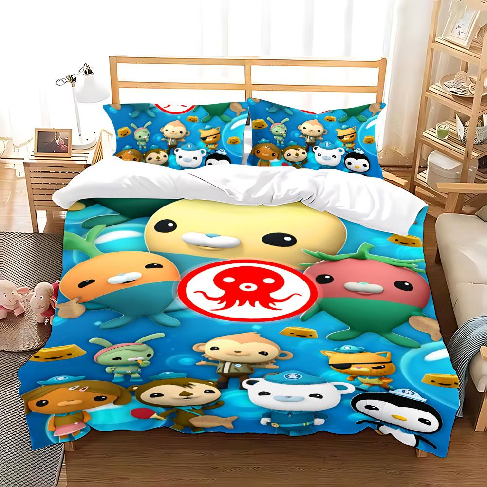Duvet The Octonauts cartoon Pillowcase Bedding Set Adult Boy Girl Bedroom Decoration Children Gift Single Double Large Size