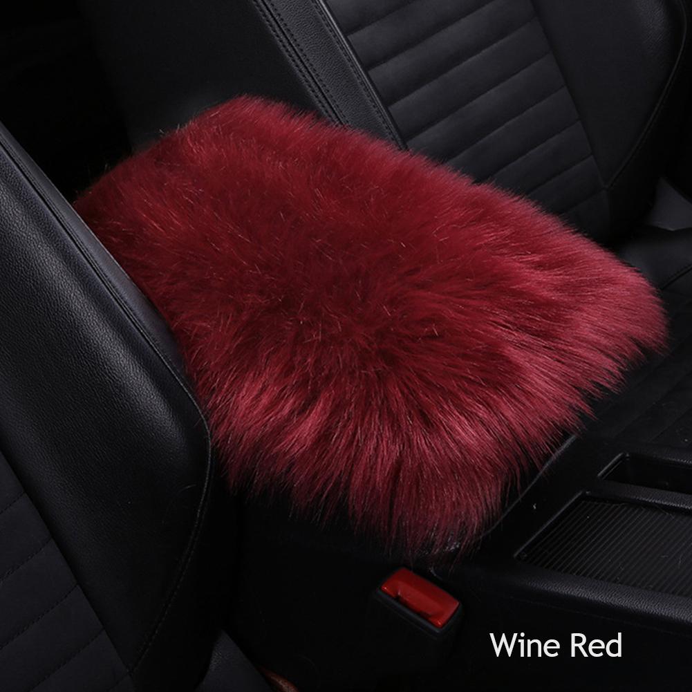 

Искусственный мех плюшевый чехол на подлокотник автомобиля центральный подлокотник консольная накладка шерстяная подушка защитная универсальная автомобильная внутренняя отделка аксессуары вино красного