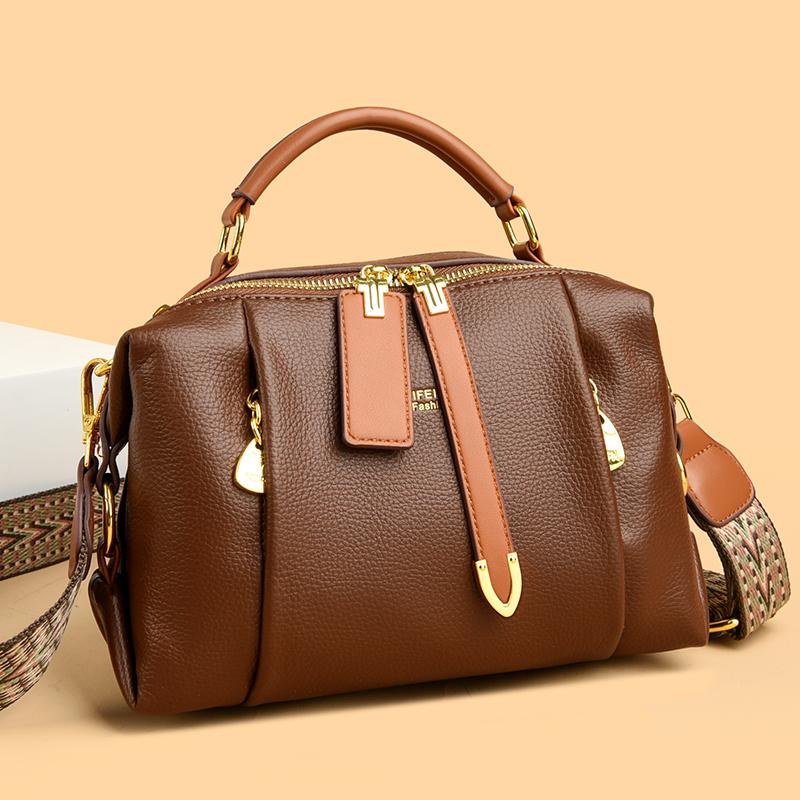 Schoolbag Women's Light Grey Luxury Designer Leather Shoulder Crossbody Bags For 2025 High Quality Fashion Handbags Messenger Sac A Main