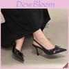 One Word Strap Sandals With Cutout Butterfly Bow Design For Spring Summer Women