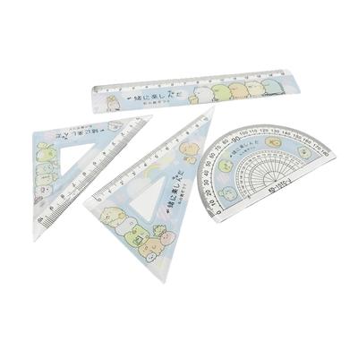 4 Stück/Set Zeichenlineal DIY Basteln Gerade Winkelmesser Zeichenwerkzeug Schreibwaren mit Skalenlinealen Bürobedarf