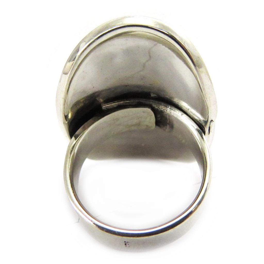 Postarzany srebrny pierścionek „Choreografia”.