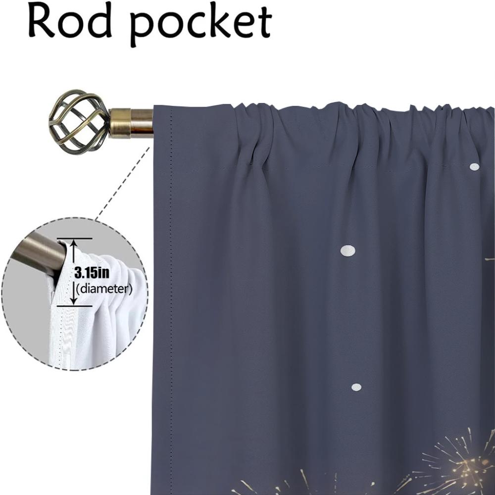 Bubu and Dudu Elegant Room Curtains for Living Room Blackout Curtains 2 Pieces Halloween Decoration Partition Shades Curtain