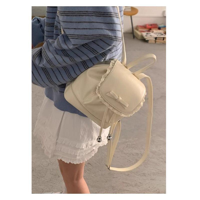 Sweet Bow Versatile Bag Women's 2025 New Trendy Fashion Cute Backpack Korean Ladies Backpack