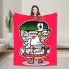 Buldak Ramen Chicken Flannel Blanket Autumn  Super Warm Throw Blanket for Kids Living Room Pattern Bedspread Sofa Bed Cover