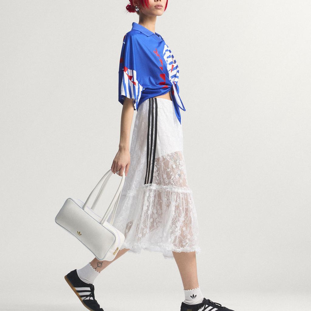 adidas Originals V-Neck Loose Japan Team Casual Culture Short Sleeve Football Shirt Women Tops KE2291