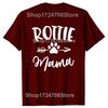 Lustige Rottweiler Hund Grafik T-Shirts Herren Damen Mode Lässiges T-Shirt 100% Baumwolle Locker Übergröße Rottle Mama T-Shirt