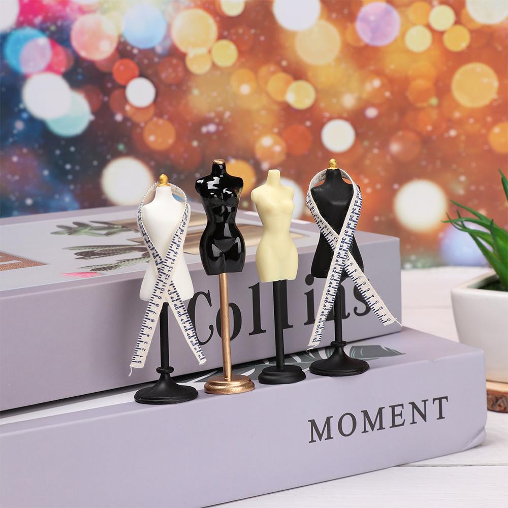 1:12 Dollhouse Mini Mannequin Ruler Set Simulation Humanoid Model Evening Dress Props Decor Miniature Accessories Children Toys