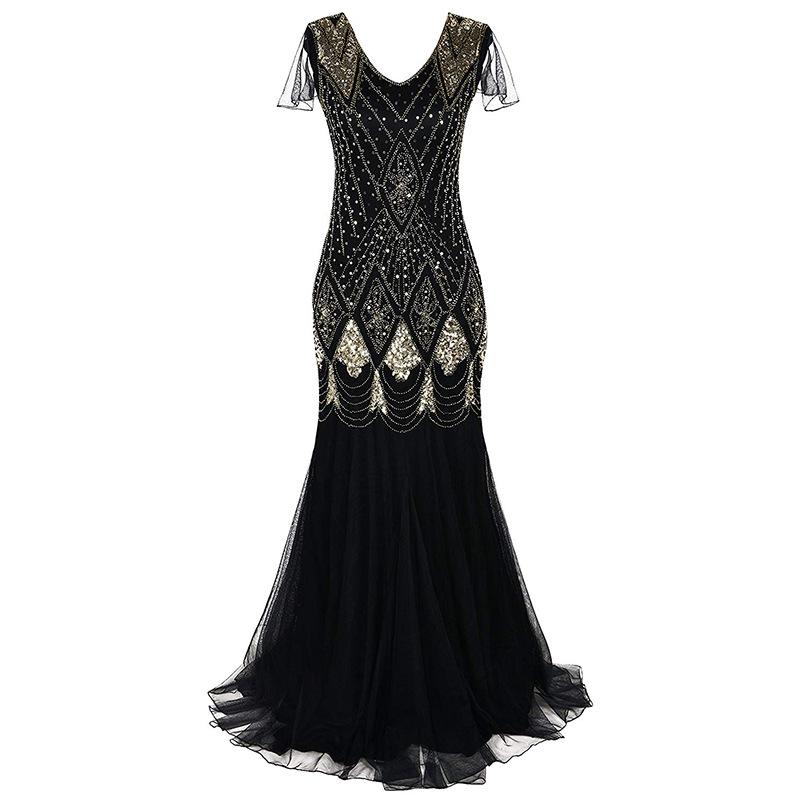 1920. gadu Getsbija sequin lielizmēra vintage