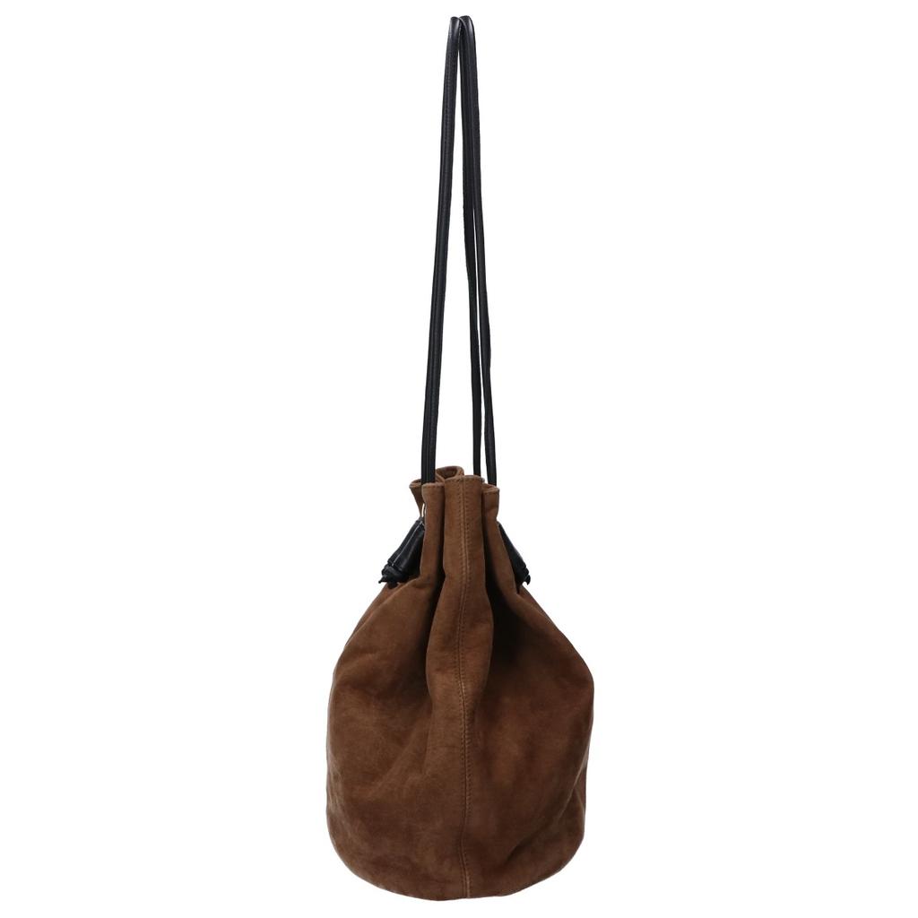 CINQUANTA xSHIPS [Excellent Condition] i-153/1 Suede Drawstring Bag/ Shoulder bag BrownUsed
