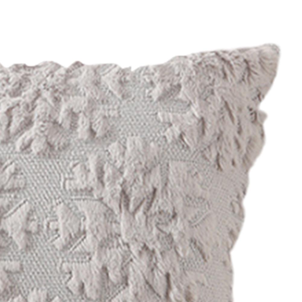 Christmas Pillow Covers 45x45cm Soft Plush Pillowcase (White Snowflakes)