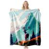 Cool Contrast Tiger Print Flannel Blanket Soft Nap Air Conditioner Throw Home